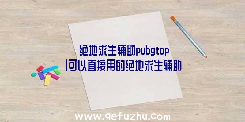 「绝地求生辅助pubgtop」|可以直接用的绝地求生辅助